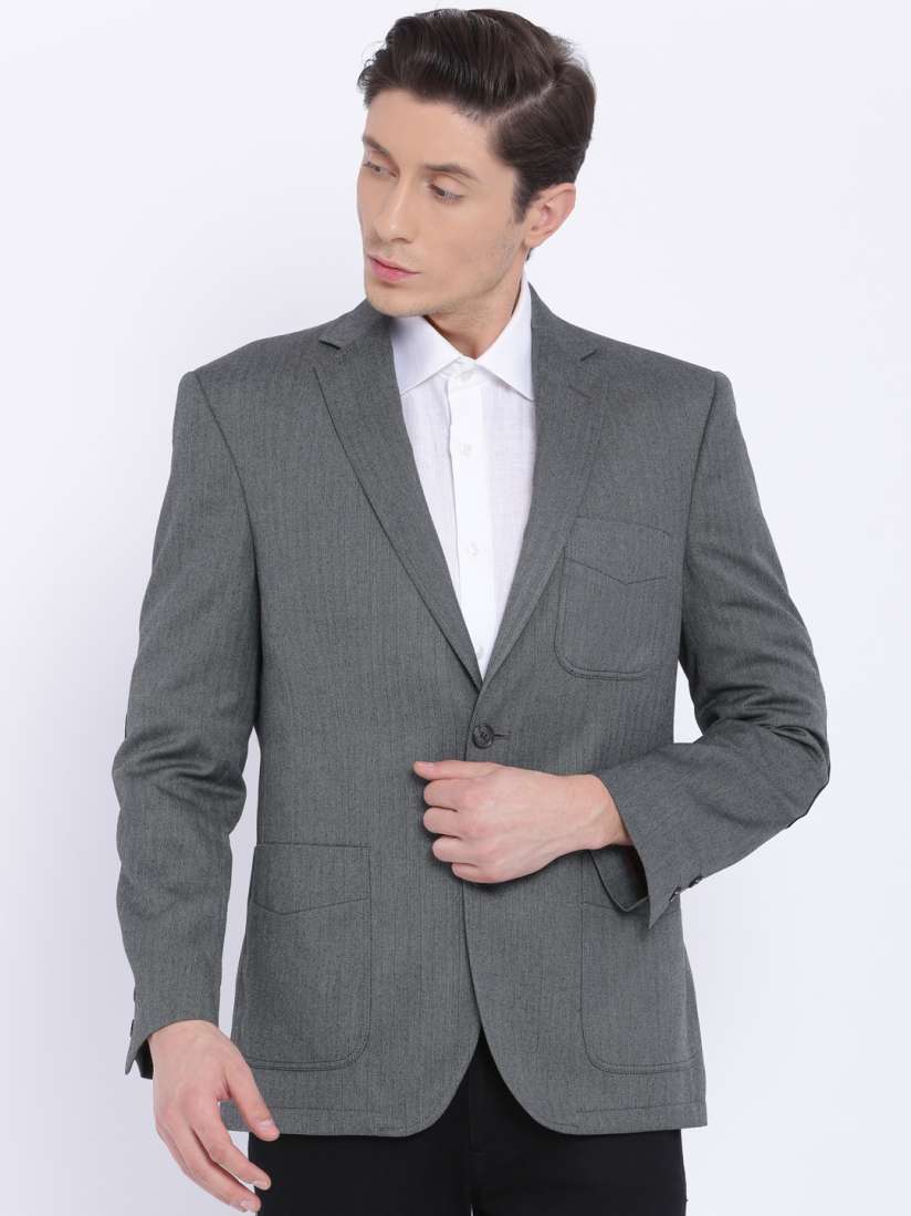 Grey fitted blazer clearance