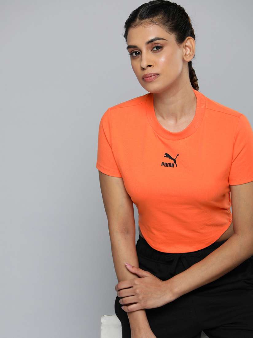 Buy Puma DARE TO Slim Fit Cropped T shirt Tshirts for Women 24056714 Myntra