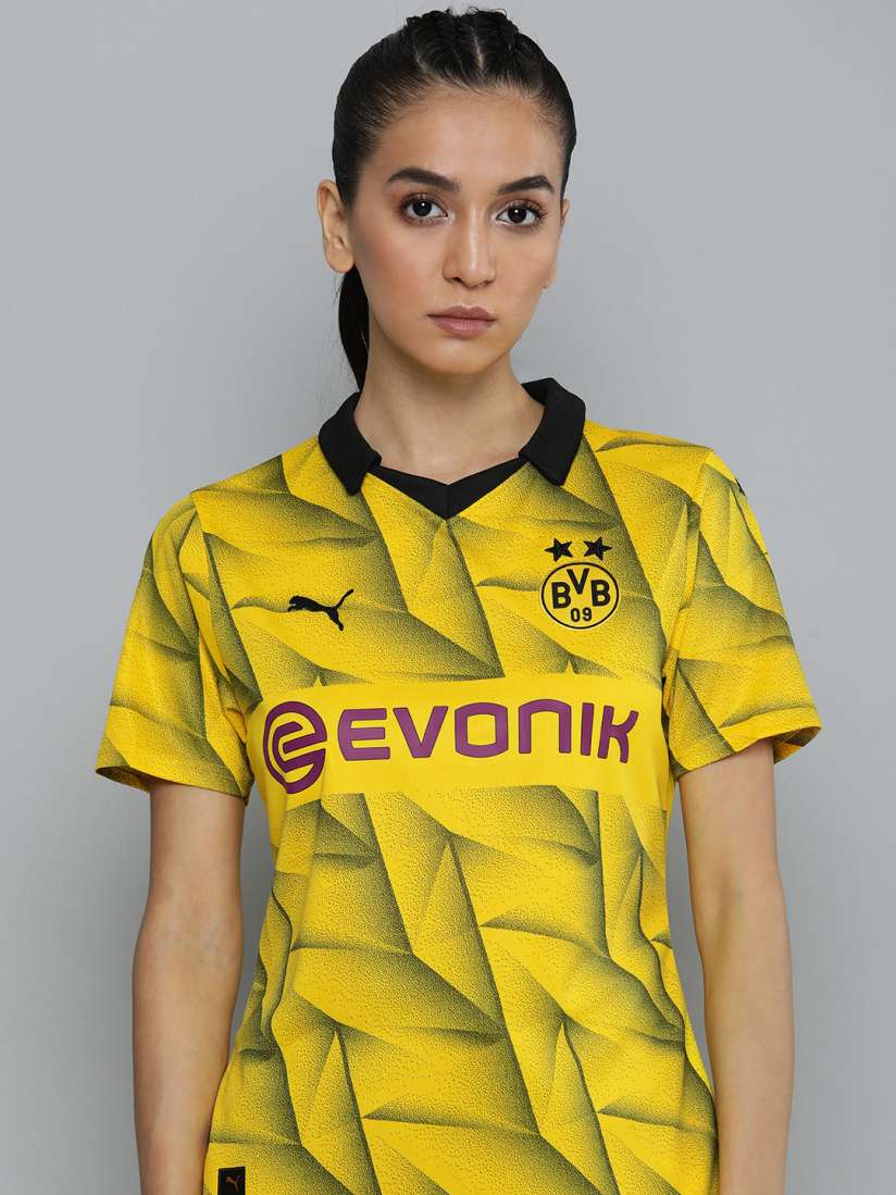 Buy Puma Borussia Dortmund 23 24 Printed Polo Collar dryCELL Jersey T shirt Tshirts for Women 24056746 Myntra