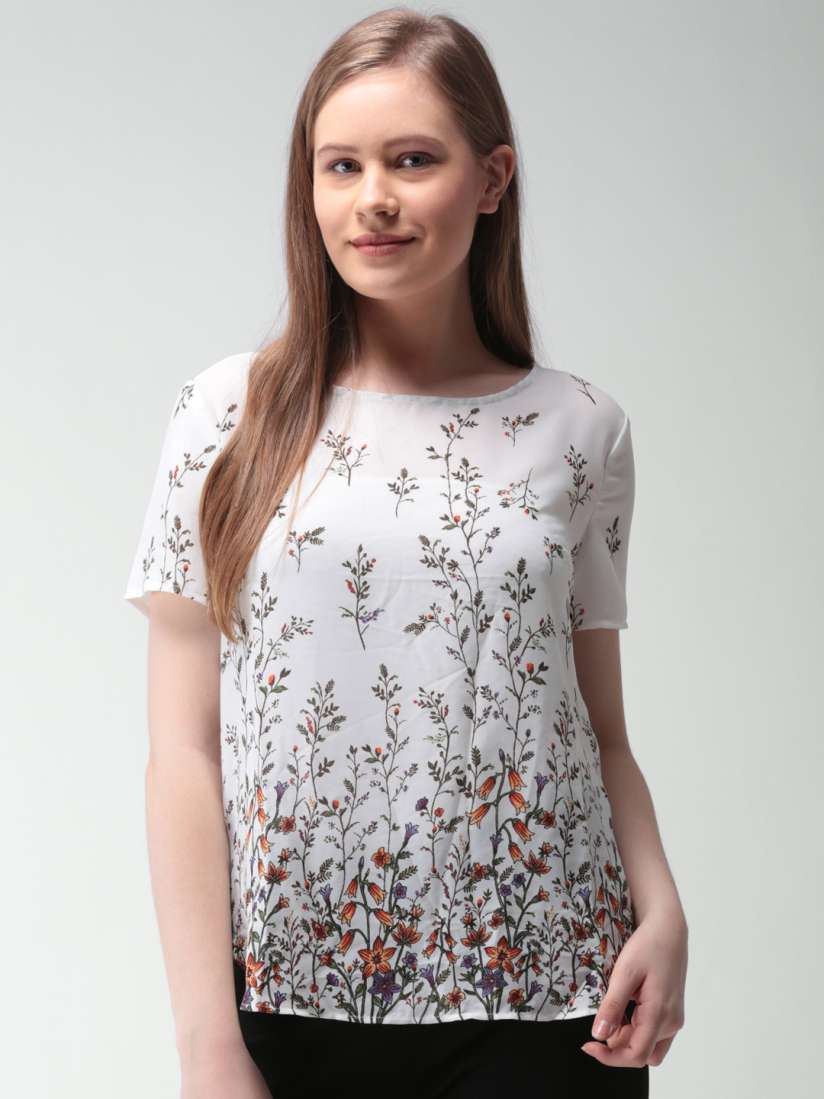 Buy FOREVER 21 Women White Printed Top Tops for Women 2405868 Myntra