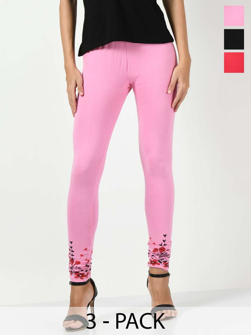 Buy BAESD Pack Of 3 Printed Slim Fit Ankle Length Leggings Leggings for Women 24058786 Myntra