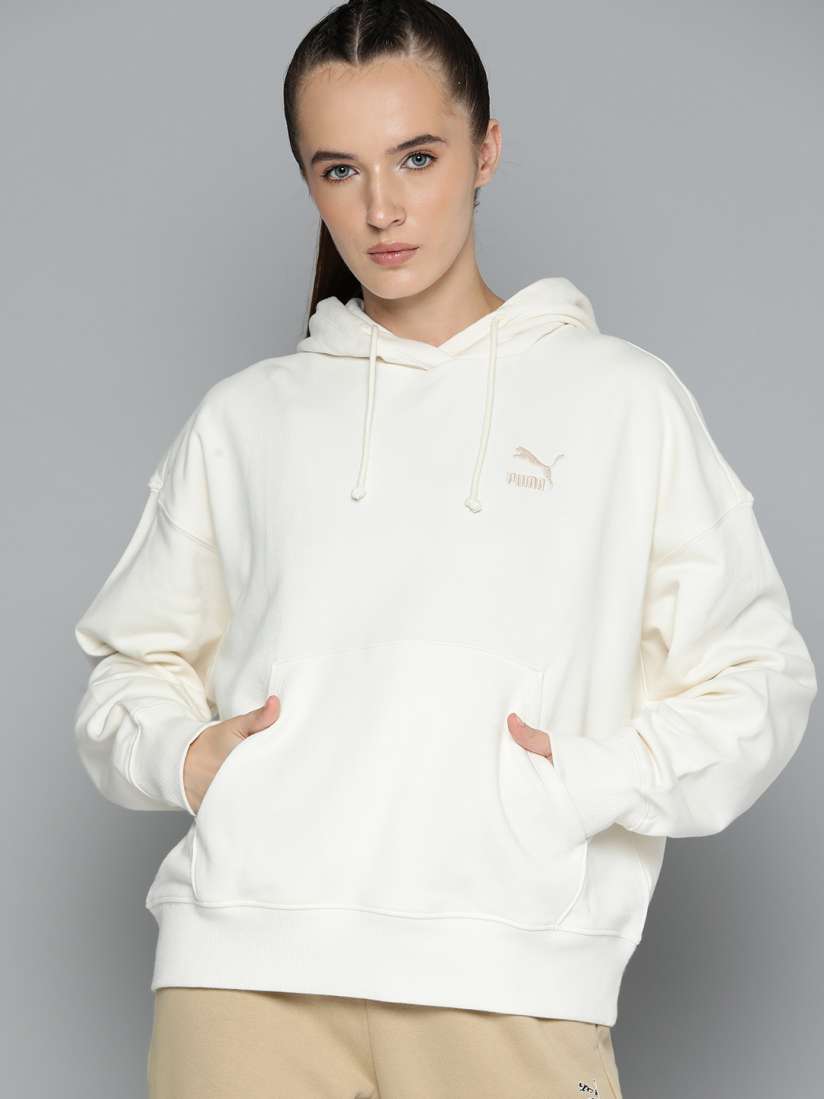 Buy Puma Classics Oversized Hooded Sweatshirt Sweatshirts for Women 24059196 Myntra