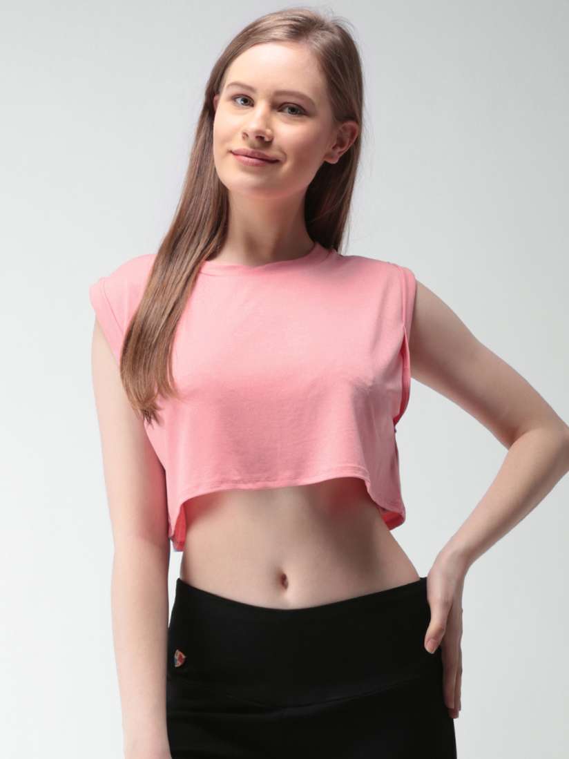 Buy FOREVER 21 Women Pink Solid Crop Top Tops for Women 2405943 Myntra