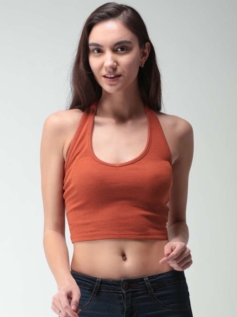 forever 21 orange crop top