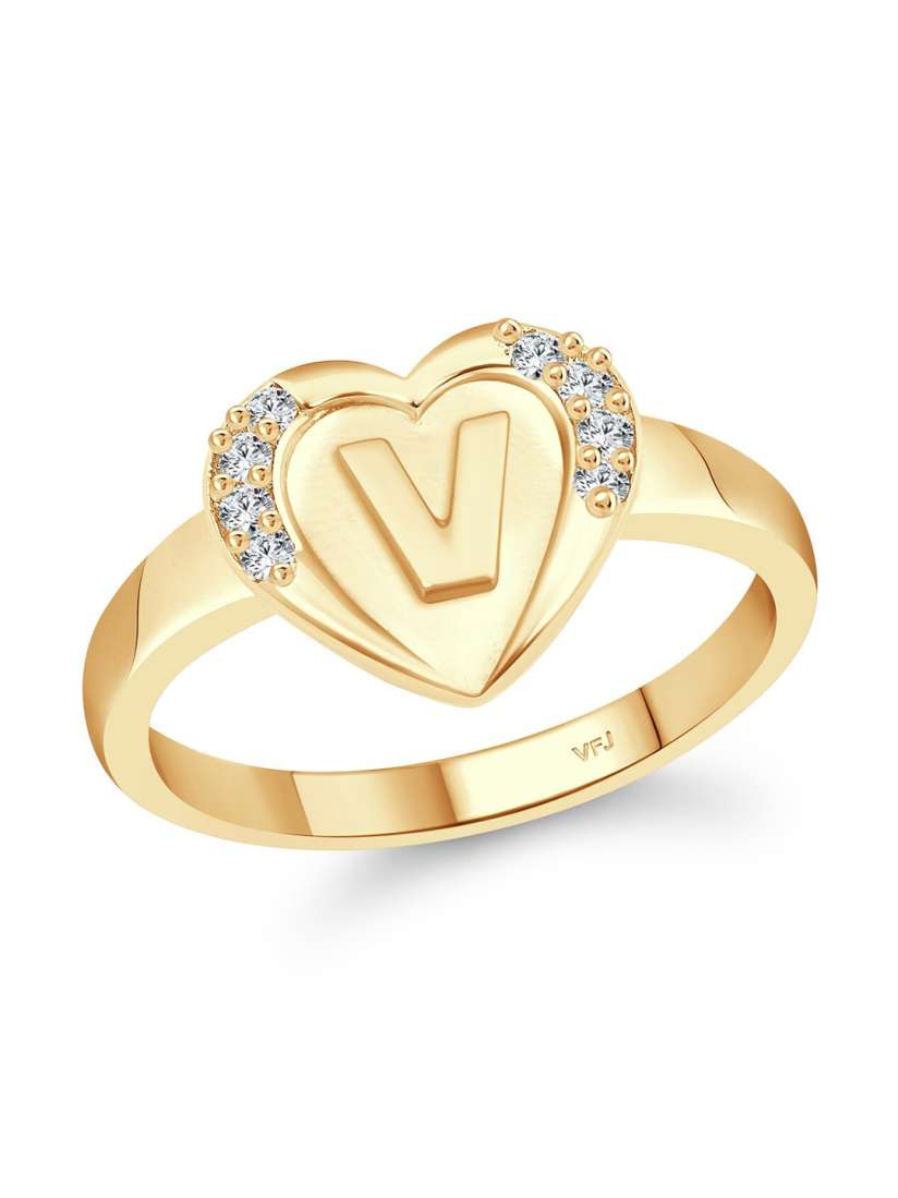V alphabet ring top
