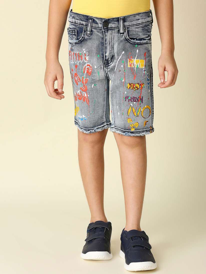 Buy WAIMEA Boys Printed Skinny Fit Denim Shorts Shorts for Boys 24069774 Myntra