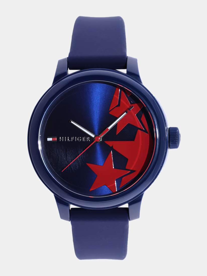 Tommy hilfiger ladies watch red and blue strap best sale