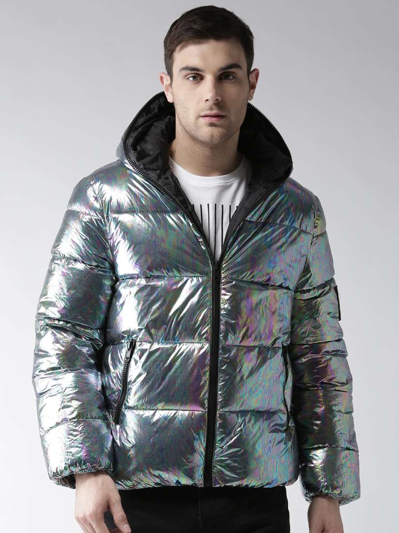 Mens silver puffer coat online