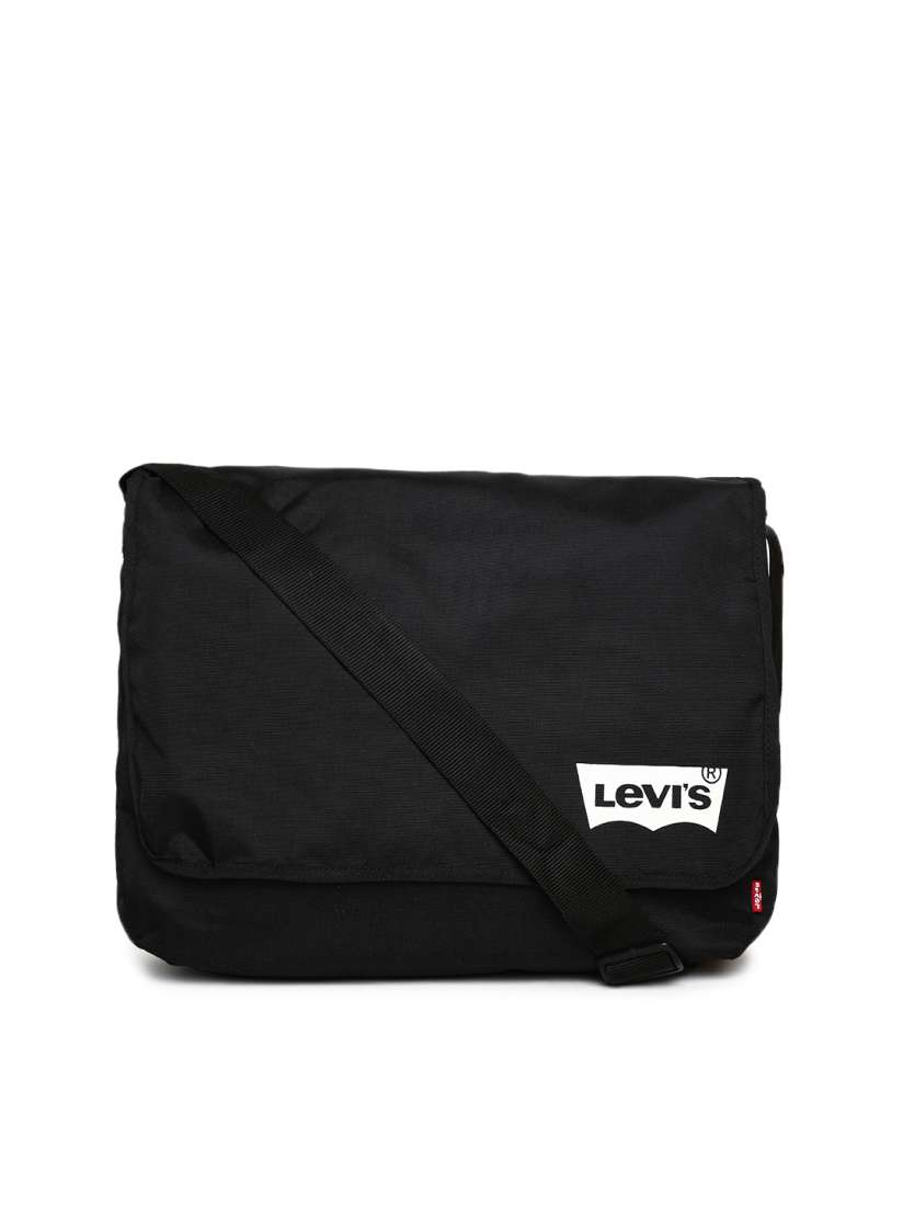 Buy Levis Men Black Solid Messenger Bag Messenger Bag for Men 2408936 Myntra