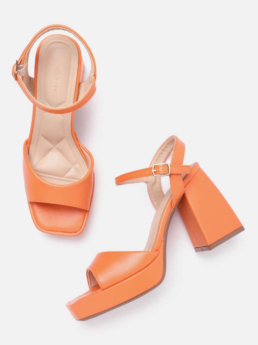 Burnt orange platform heels new arrivals