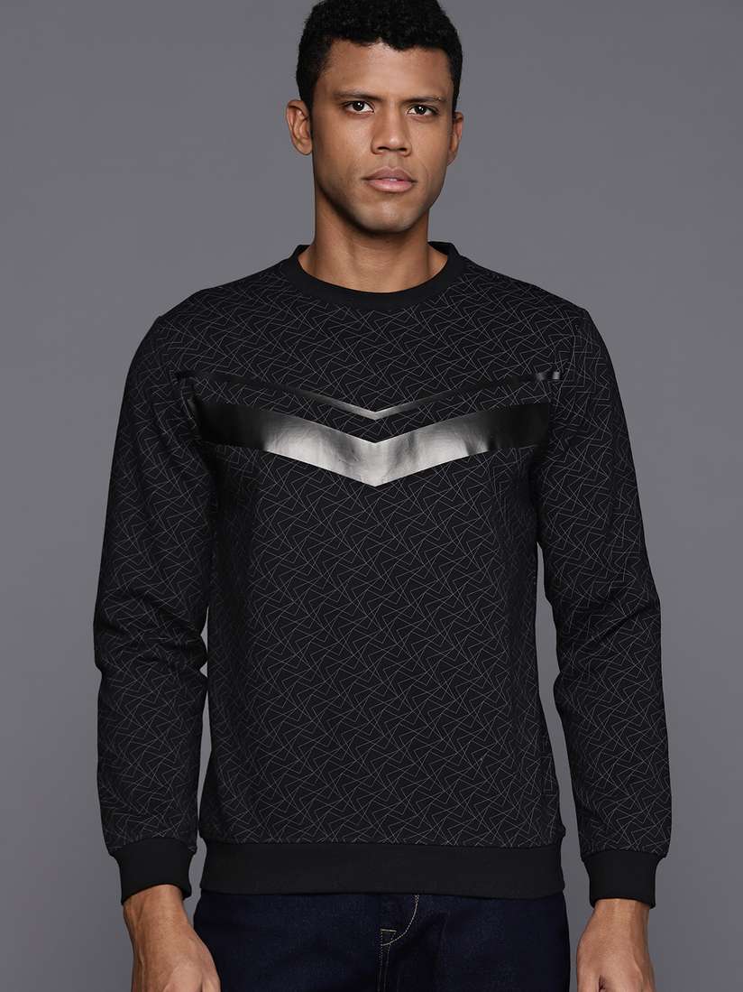 Polyester Sweatshirt Yepme Sweatshirts Allen Solly Geometric