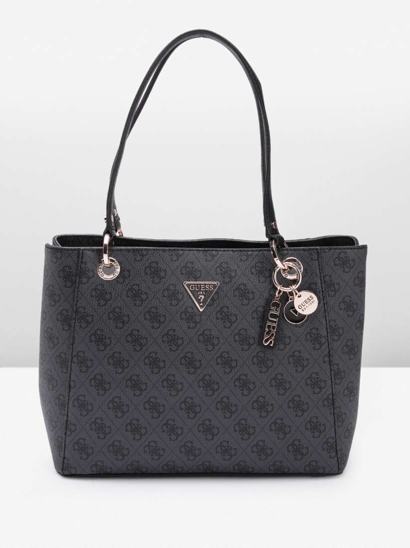 Buy GUESS Brand Logo Printed Structured Shoulder Bag Handbags for Women 24102376 Myntra
