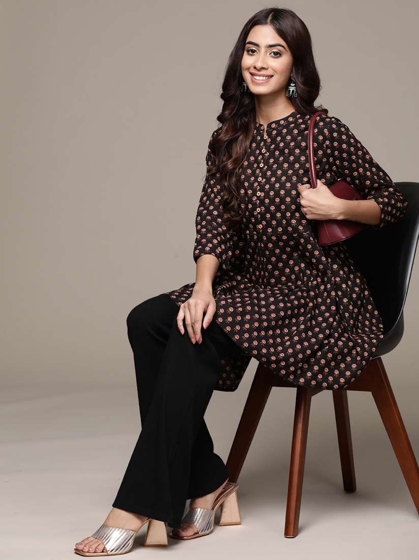 Buy Anubhutee Floral Printed Pure Cotton Kurti Kurtis for Women 24103384 Myntra