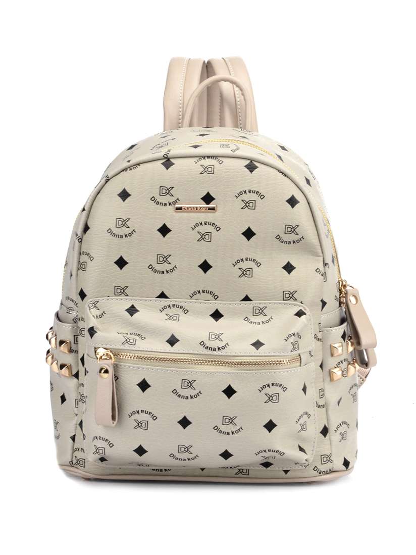 Buy Diana Korr Women Beige Solid Backpack Backpacks for Women 2410566 Myntra