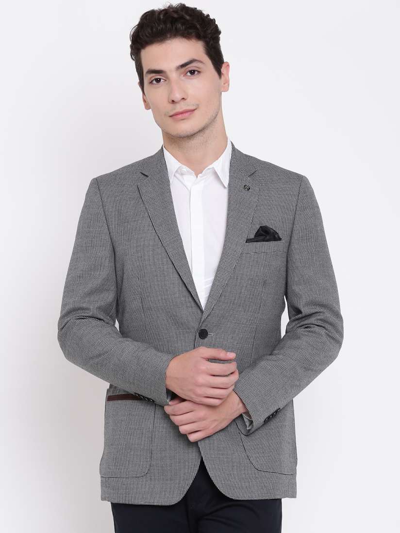 Off white houndstooth blazer discount