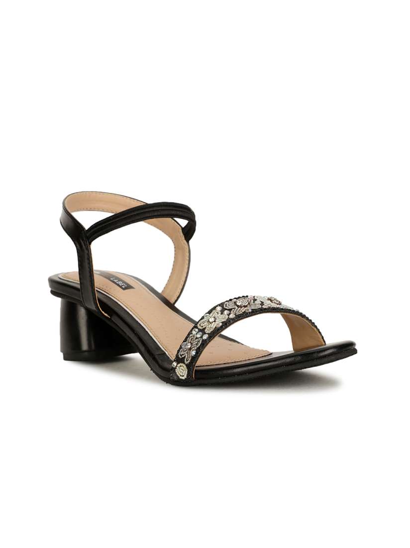 Bata black block heels hotsell