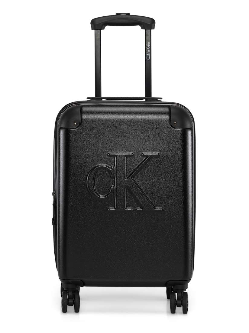 Buy Calvin Klein Lina Black Hard Cabin Luggage Trolley Bag for Unisex 24120082 Myntra