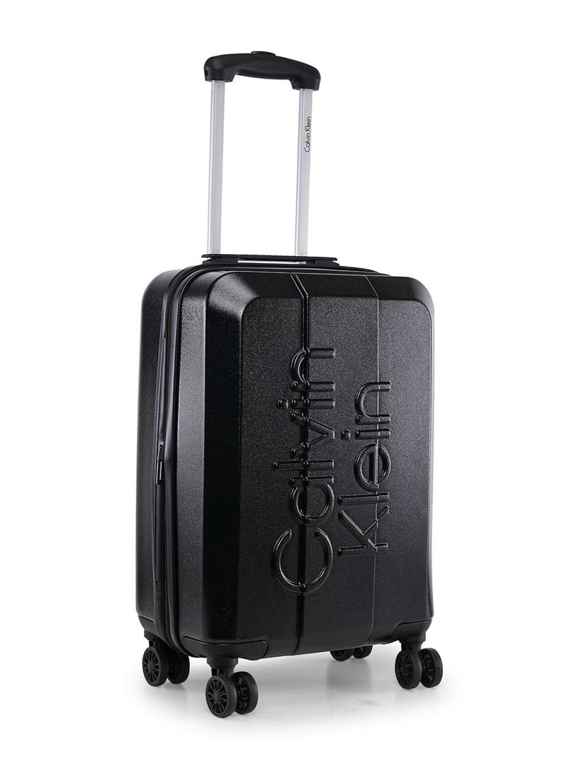 Buy Calvin Klein OVERLAY Range Black Hard 20 Cabin Luggage Trolley Bag for Unisex 24120084 Myntra