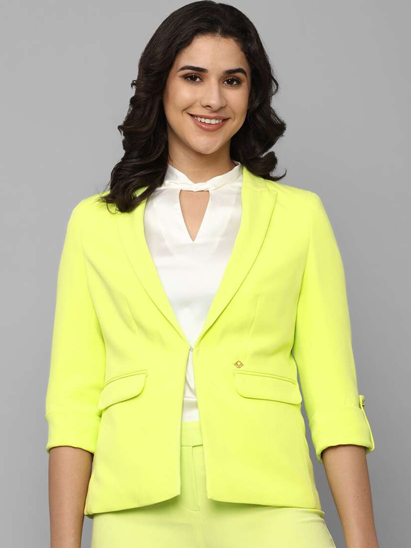 Buy Allen Solly Notched Lapel Single-Breasted Casual Blazer