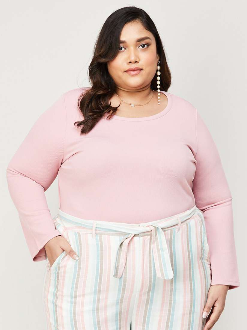 Buy Nexus by Lifestyle Plus Size Round Neck Regular Fit Cotton T Shirt Tshirts for Women 24125896 Myntra