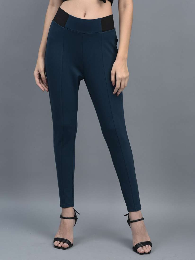Buy CANOE Women Mid Rise Treggings Jeggings for Women 24135044 Myntra