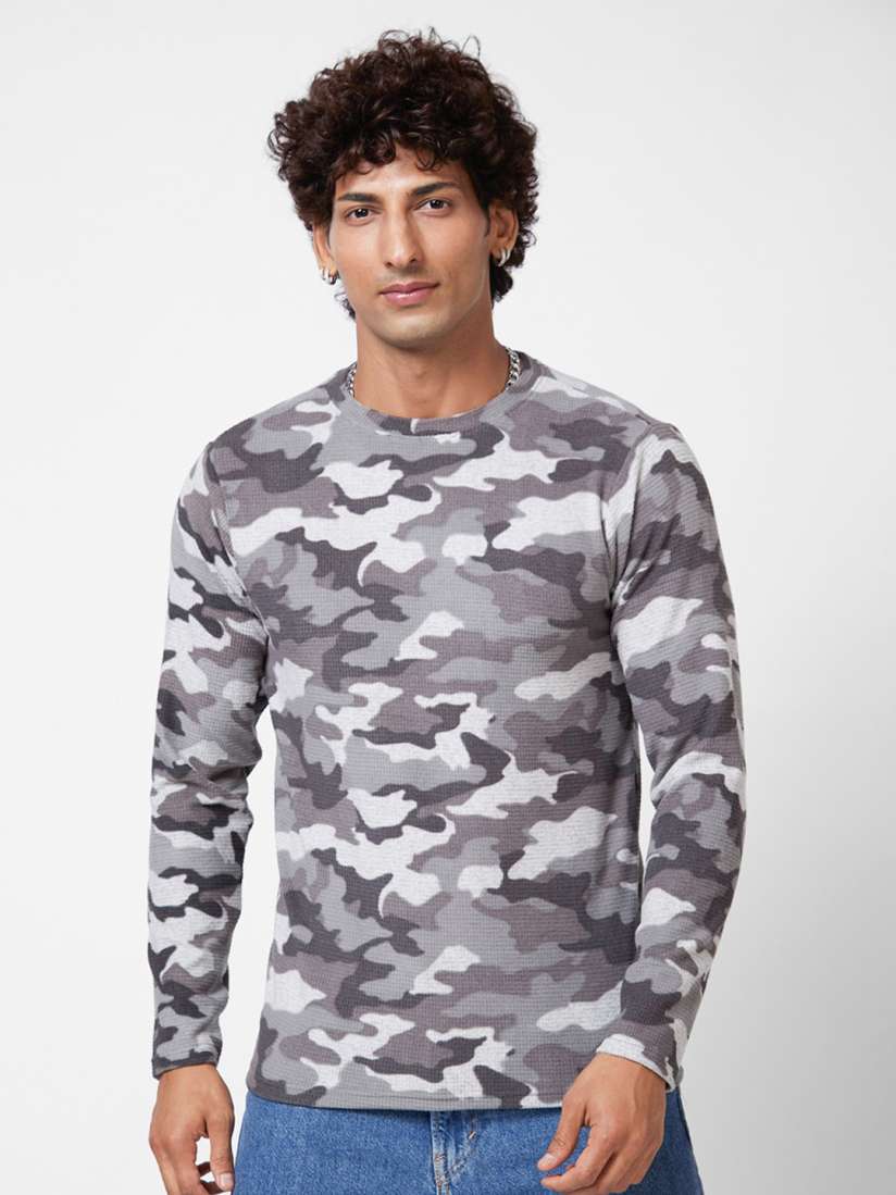 Buy VASTRADO Camouflage Printed Round Neck Relaxed Fit Cotton Casual T Shirt Tshirts for Men 24148860 Myntra