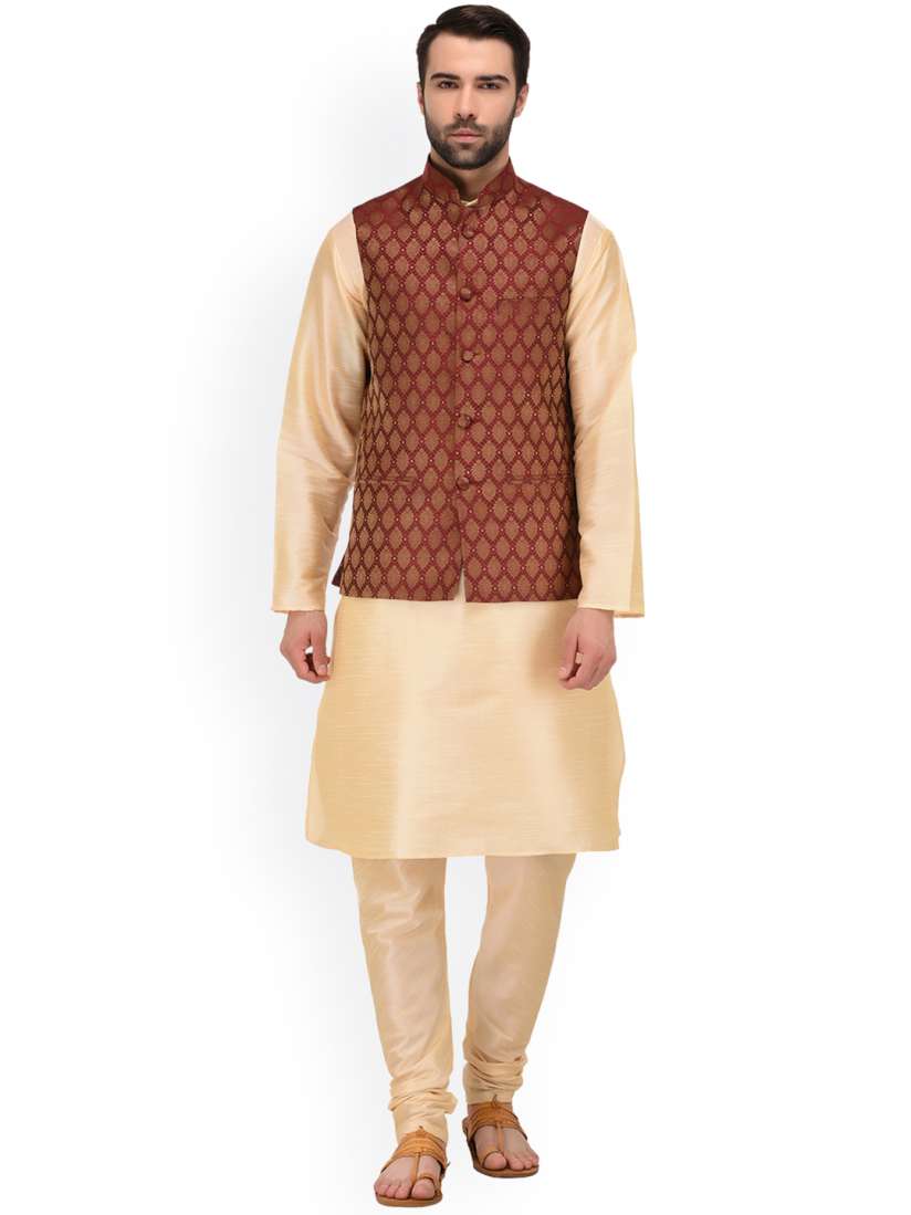 Kurta pajama with jacket myntra 2025