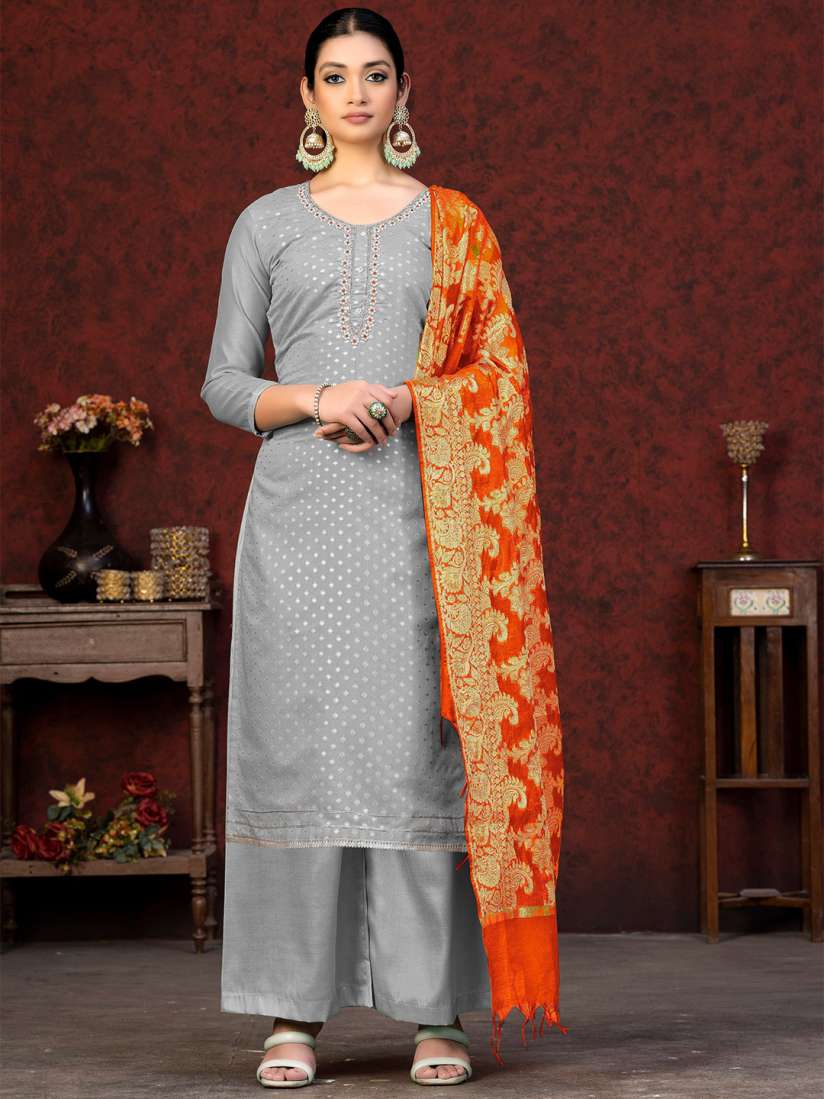 Myntra unstitched dress material deals