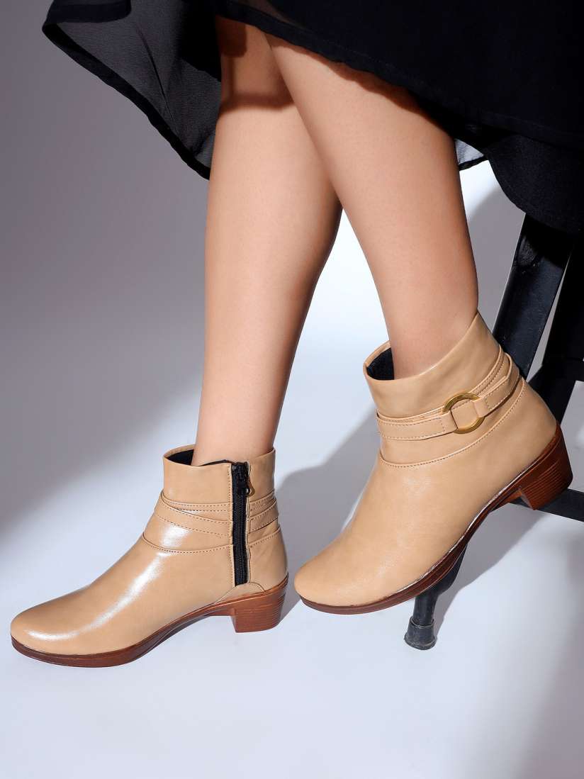 Ladies cream boots top