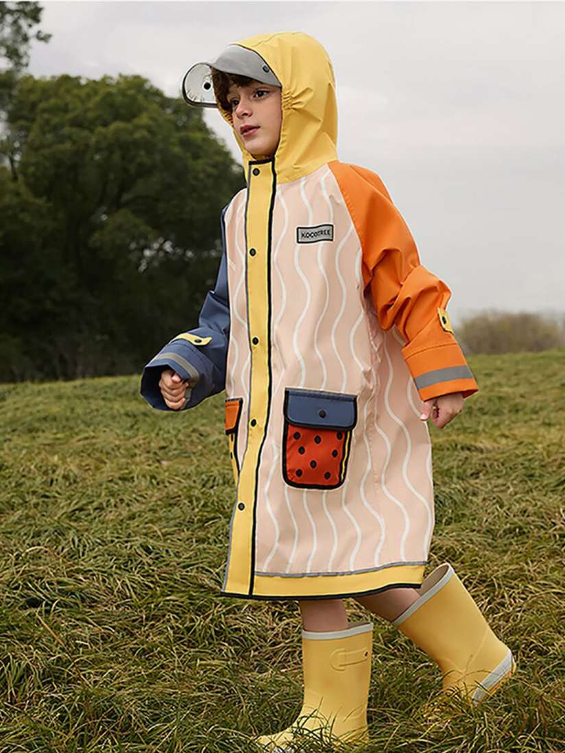 Buy Little Surprise Box LLP Kids Geometric Printed Knee Length Rain Jacket Rain Jacket for Unisex Kids 24176084 Myntra