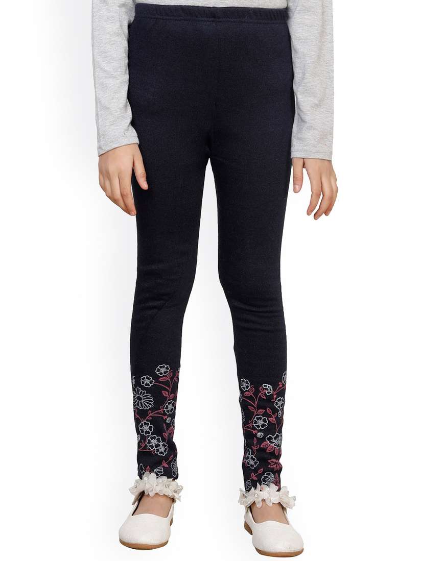 Buy IndiWeaves Girls Pack of Printed Wool Ankle-Length Leggings