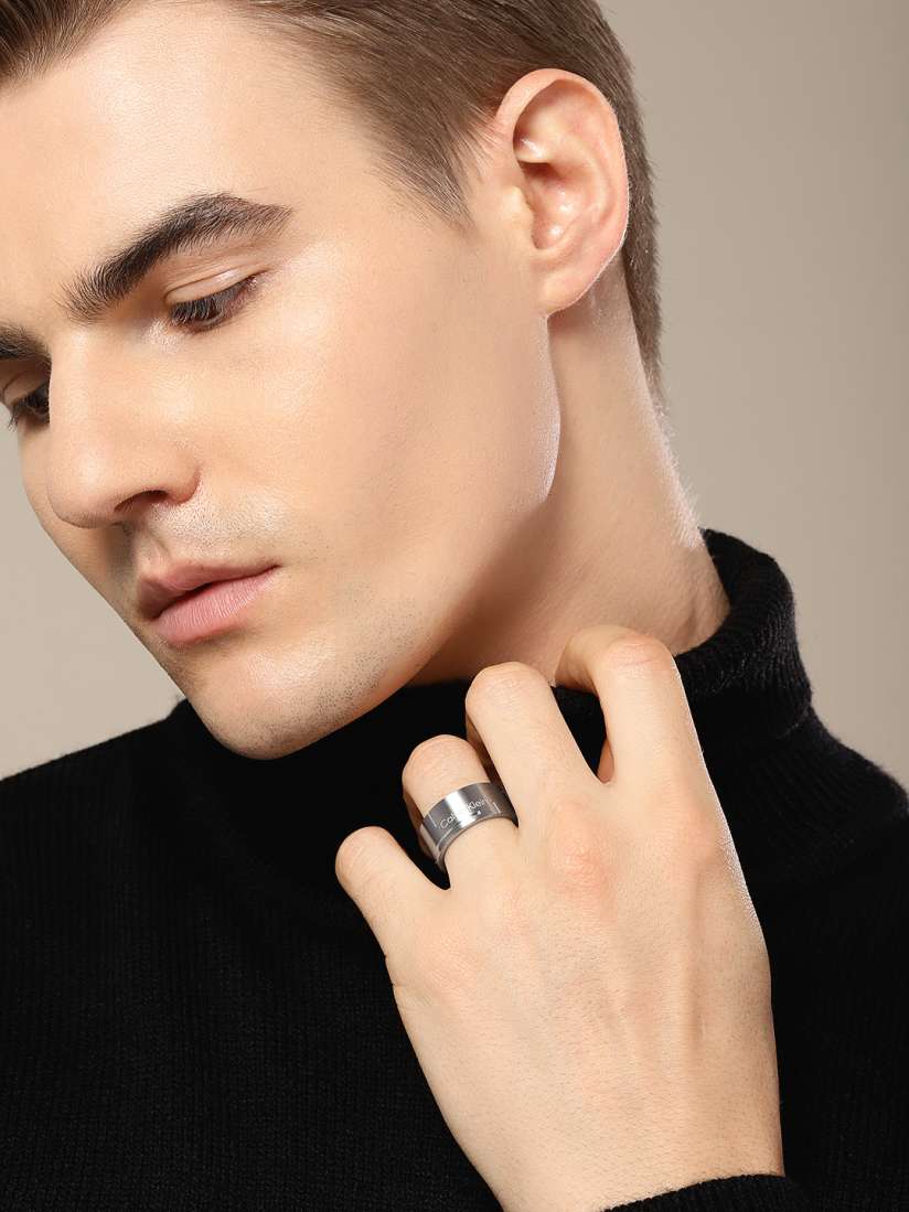 Buy Calvin Klein Men Grid Stainless Steel Finger Ring Ring for Men 24178568 Myntra