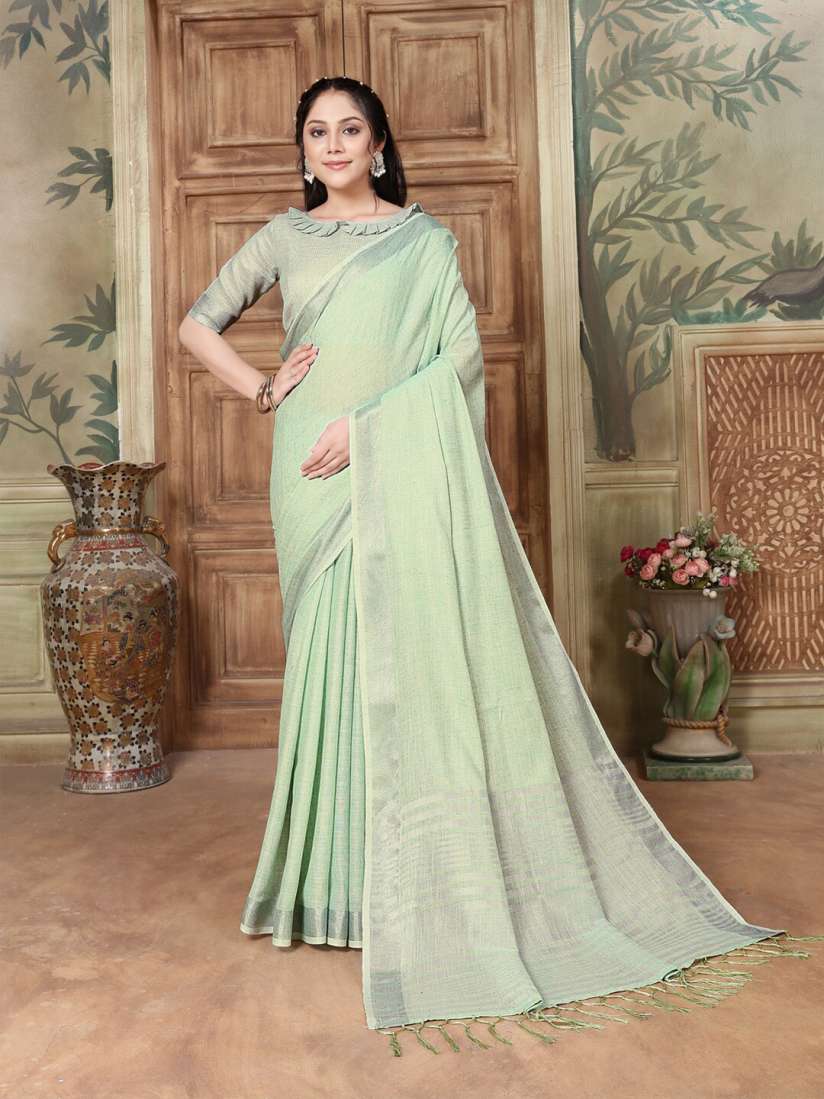 Linen sarees myntra clearance