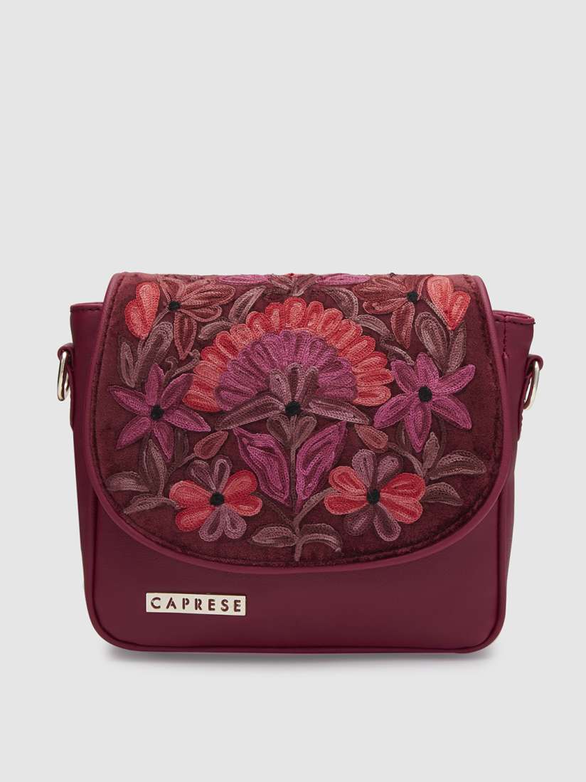 Buy Caprese Floral Embroidered Structured Sling Bag Handbags for Women 24183432 Myntra