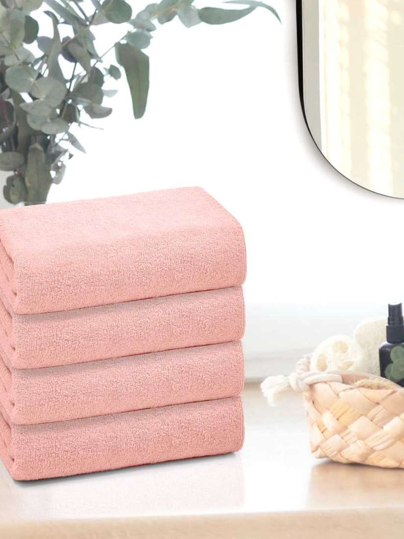 Buy Anko Pale Pink 550 GSM Pure Cotton Malmo Antibacteria Hand Towel Set of 4 Hand Towels for Unisex 24193100 Myntra