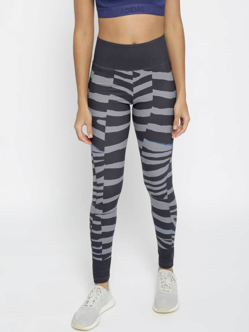 Buy Stella McCartney by ADIDAS Grey Training Miracle Sculpt Printed Tights Tights for Women 2419715 Myntra
