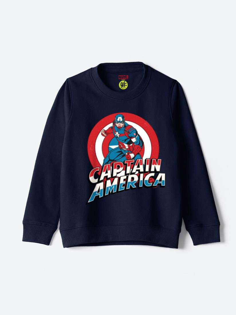 Buy YK Marvel Boys Captain America Printed Cotton Sweatshirt Sweatshirts for Boys 24198488 Myntra