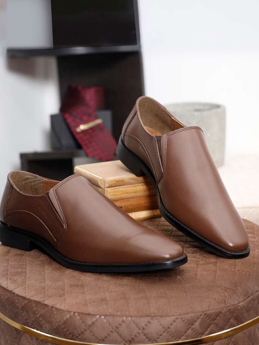 Buy LOUIS STITCH Men Tan Premium Italian Leather Formal Slip On Shoes Formal Shoes for Men 24212392 Myntra