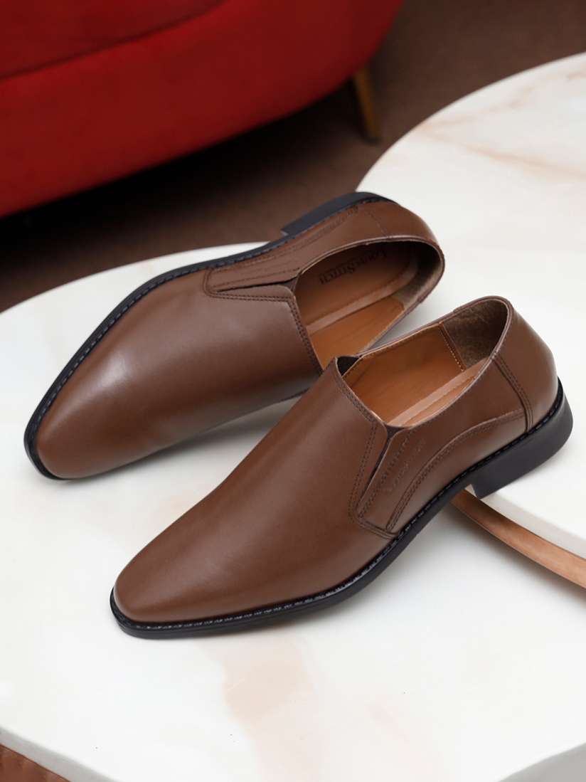 Italian leather slip on shoes sales