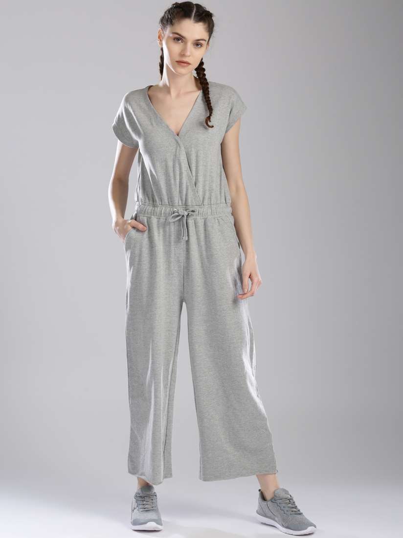 Buy Kappa Grey Solid Basic Jumpsuit Jumpsuit for Women 2421329 Myntra
