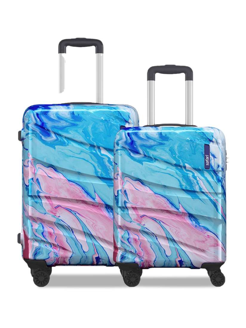 Buy Safari Hue Set Of 2 Printed Poly Carbonate Small Medium Hard Trolley Bag Trolley Bag for Unisex 24220536 Myntra