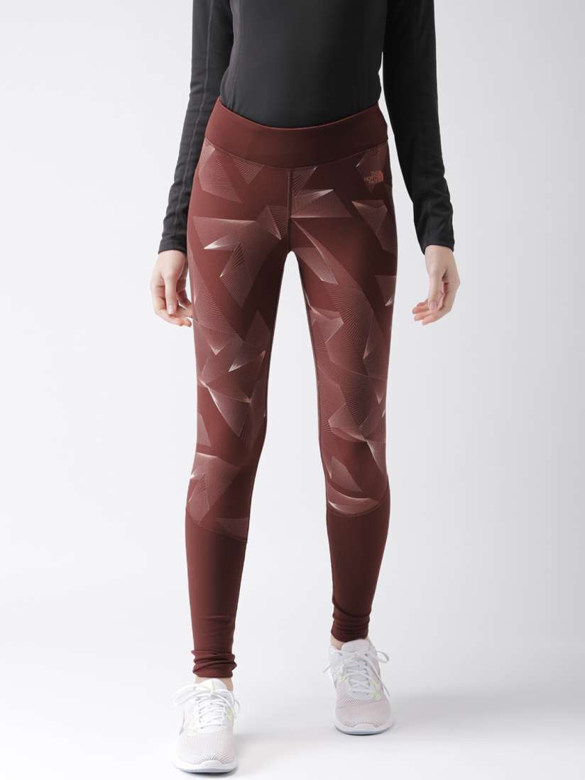 Buy The North Face Red Printed W Pulse Tights Tights for Women 2422402 Myntra