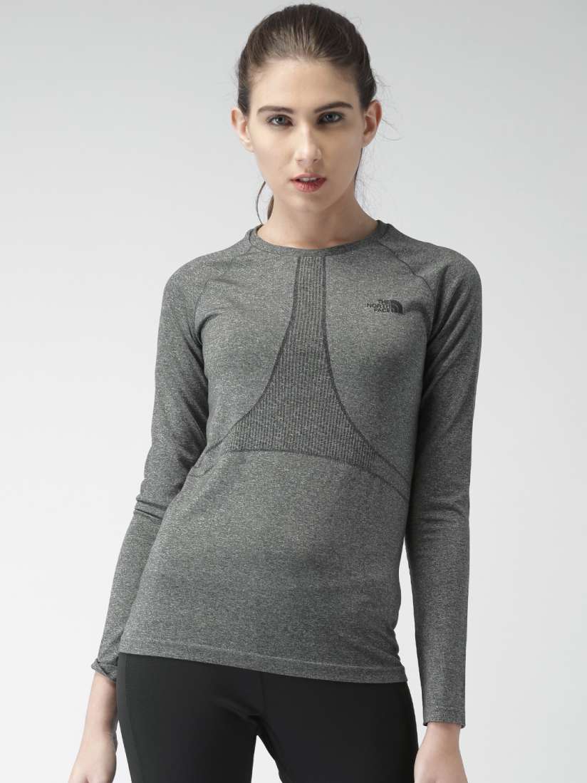 Buy The North Face Grey Asian Active Fit W FASTER HIKE T shirt Tshirts for Women 2422406 Myntra