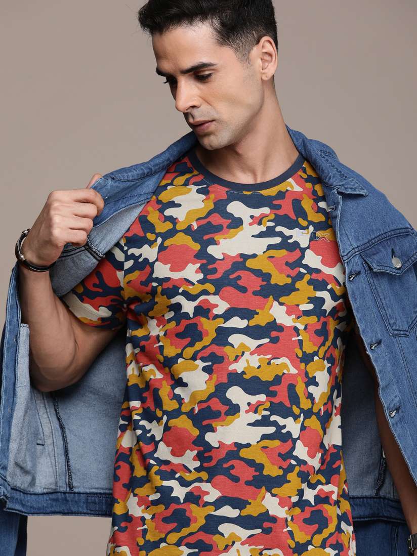 Buy FORCE IX Camouflage Printed Pure Cotton T shirt Tshirts for Men 24230296 Myntra
