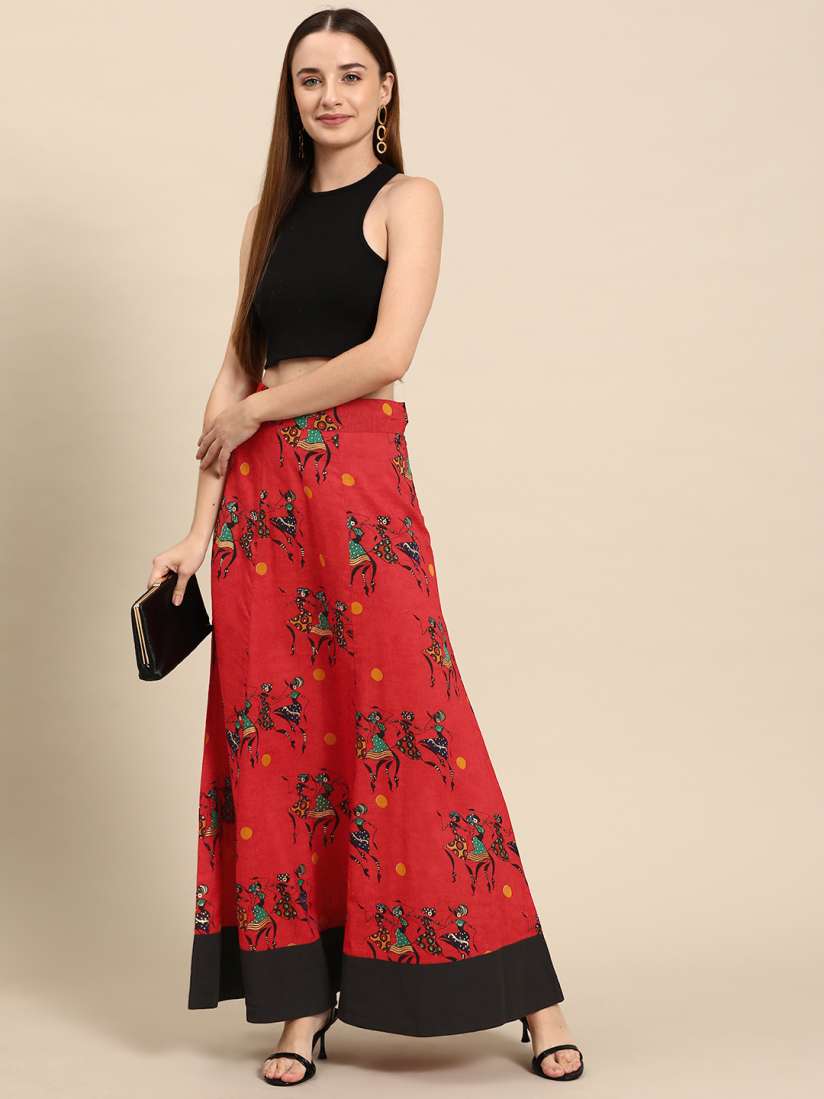 Buy WoowZerz Ethnic Print A Line Maxi Skirt Skirts for Women 24230896 Myntra