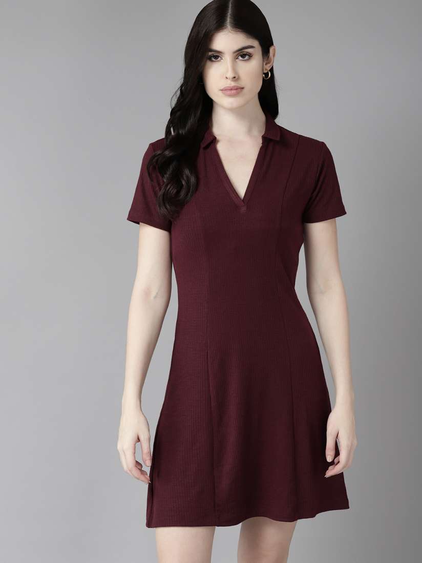 Buy The Roadster Life Co. Self Design T shirt Dress Dresses for Women 24231580 Myntra