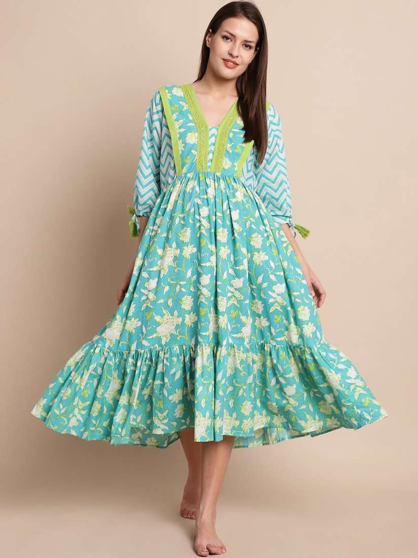 Buy Secret Wish Floral Printed Fit Flare Pure Cotton Maternity Feeding Midi Dress Dresses for Women 24232954 Myntra