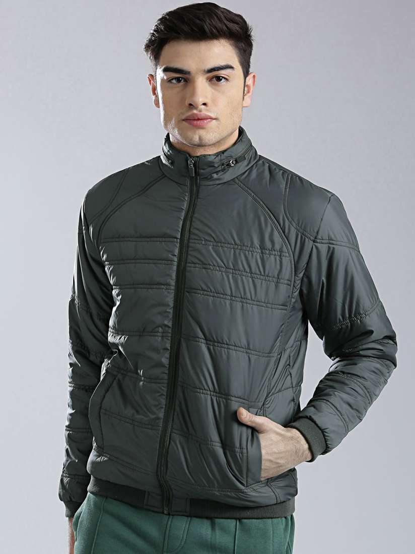 Buy SMAG Men Grey Solid Padded Jacket Jackets for Men 2424210 Myntra