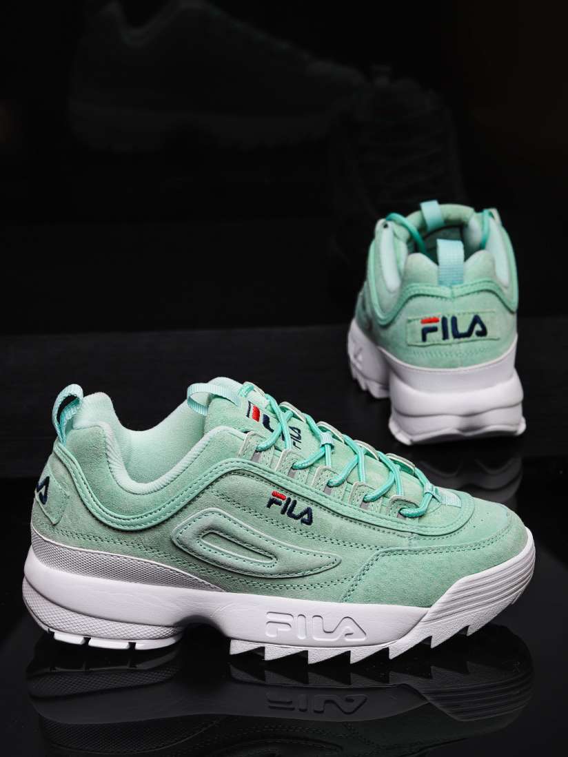 Green fila shoes on sale