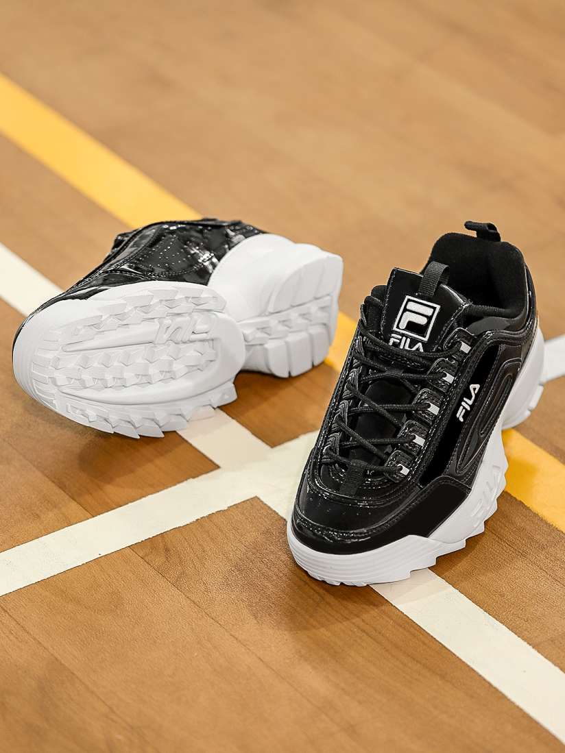 Buy FILA Women Black Solid Synthetic Leather Mid Top Sneakers Casual Shoes for Women 2424476 Myntra